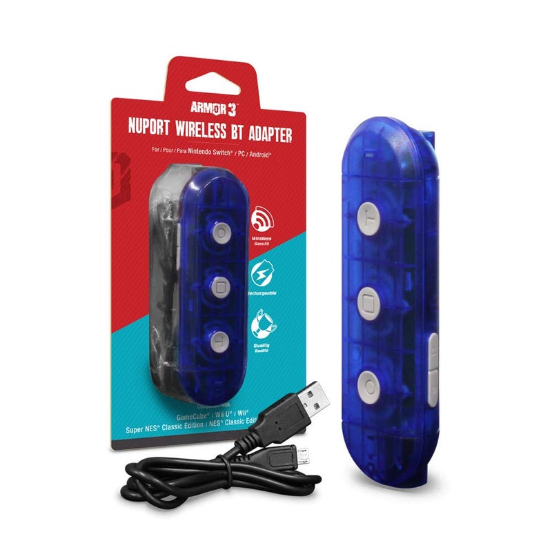 Armor3 "Nuport" Wireless BT Adapter for Nintendo Switch/PC Compatible with GameCube/Wii/Super NES Classic Edition/Controllers - Image 1